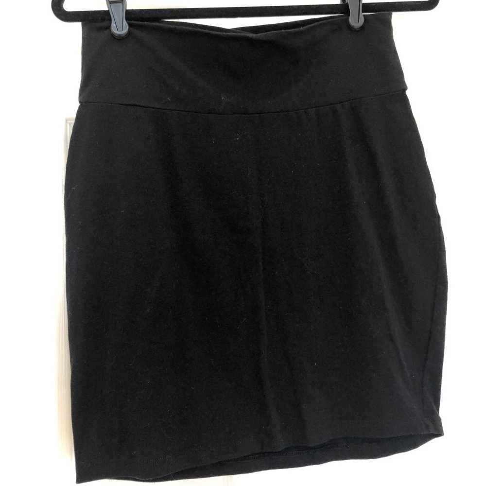 Stretchy Black Body Con Mini Skirt